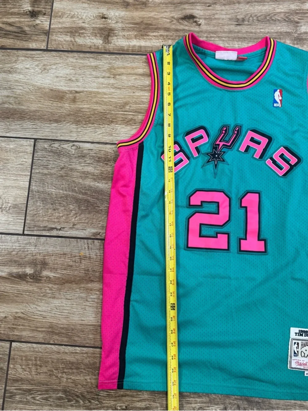 Mitchell & Ness Teal and Pink 'Duncan 21' Men’s Jersey
